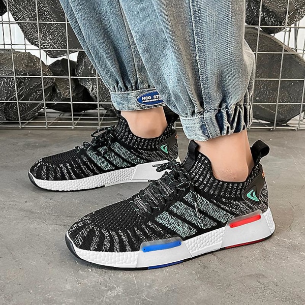 Sneakers för män för Aldult löptennisskor Lättviktsventilerande sport 3Cxt306 Black 39