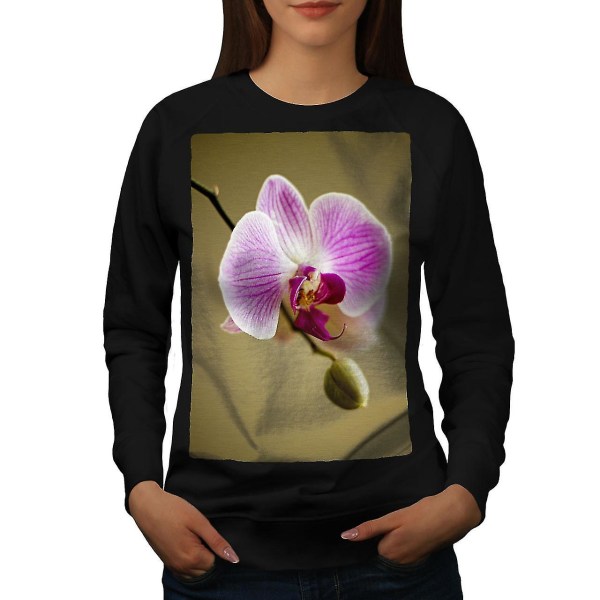 Flower Art Photo Women Blacksweatshirt L