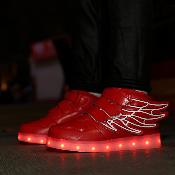 Barnskor Pojkar Led Light Up Skor Pojkar Flickor Sportlöparskor 2L1188 Red 25