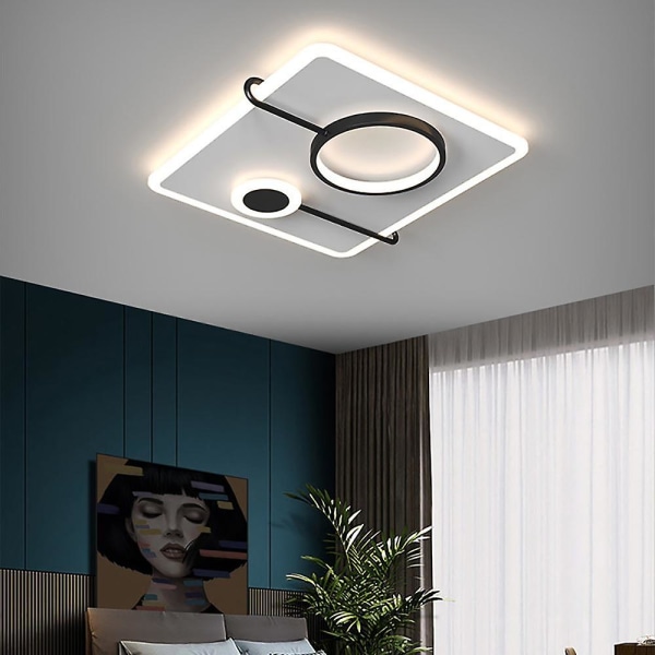 Nordic Ceiling Lamp Atmospheric Vardagslampa Sovrum Master Bedroom Square Led Minimalist Lamps