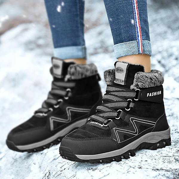 Herr vandringsskor Andas sneakers Halkfria utomhussnöskor 2J2396 Black 41