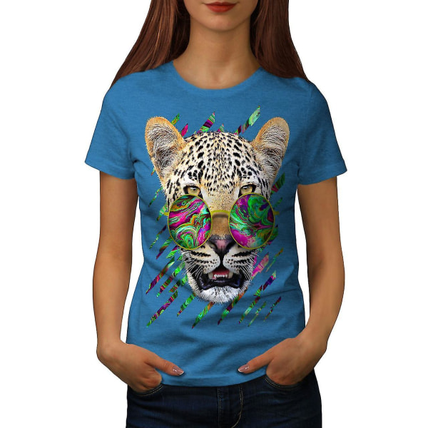 Cool Leopard Kunglig T-shirt för kvinnor M