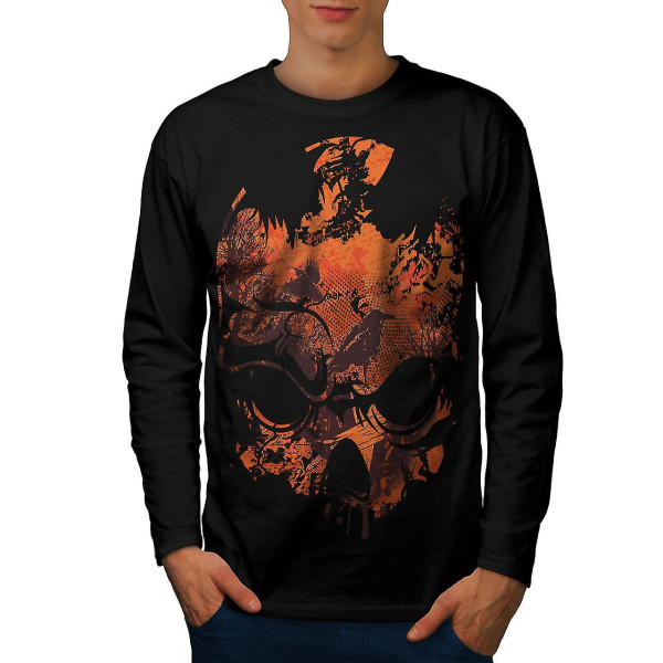 Face Head Evil Dead Men Blacklong Sleeve T-shirt | Wellcoda S