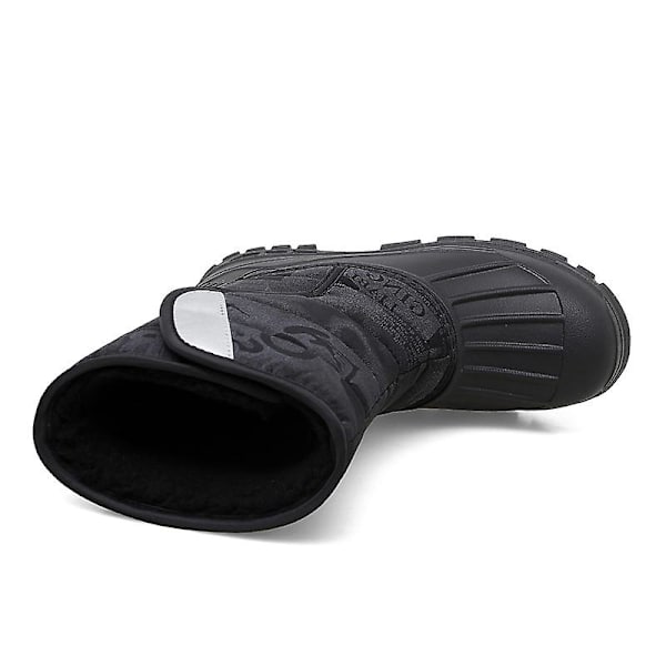 Herr Dam Vinterstövlar Snow Boot Plysch Varma Skor Vattentät Boot 2113S Black 41