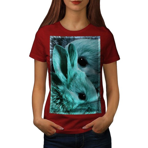 Söt Animal Buny Face T-shirt för kvinnor L