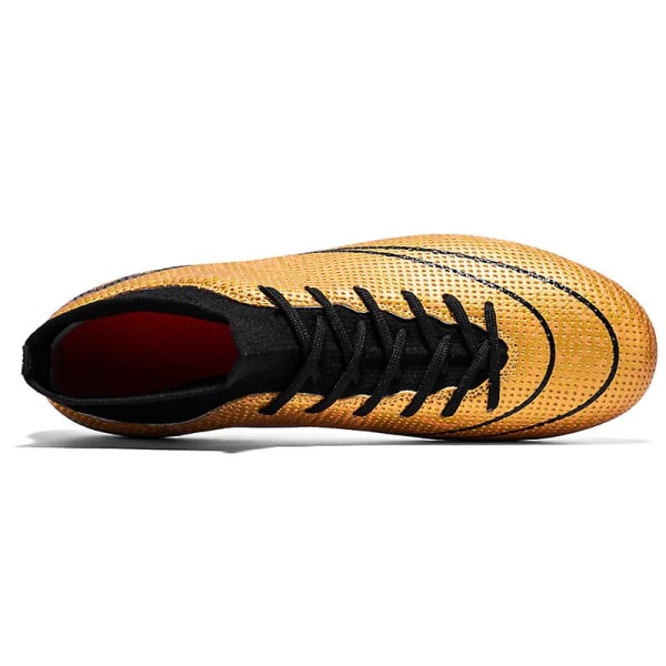 Fotbollsskor för män Spikes Fotbollsskor för ungdomar Stövlar Athletic Sneaker 3C1101 Gold 36