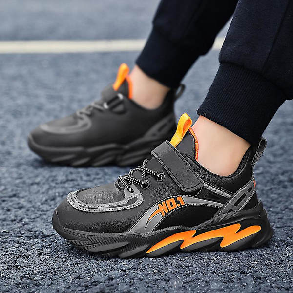 Barnsportskor Bekväma sneakers Löparskor Fr020-1 BlackOrange 40