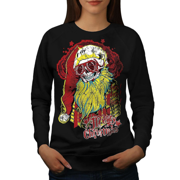 Merry Christmas Skull Women Sweatshirt S