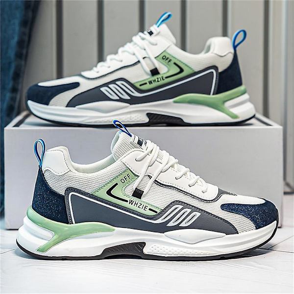 Herrsneakers Andas löparskor Mode Sportskor 3Ah019A WhiteGreen 41