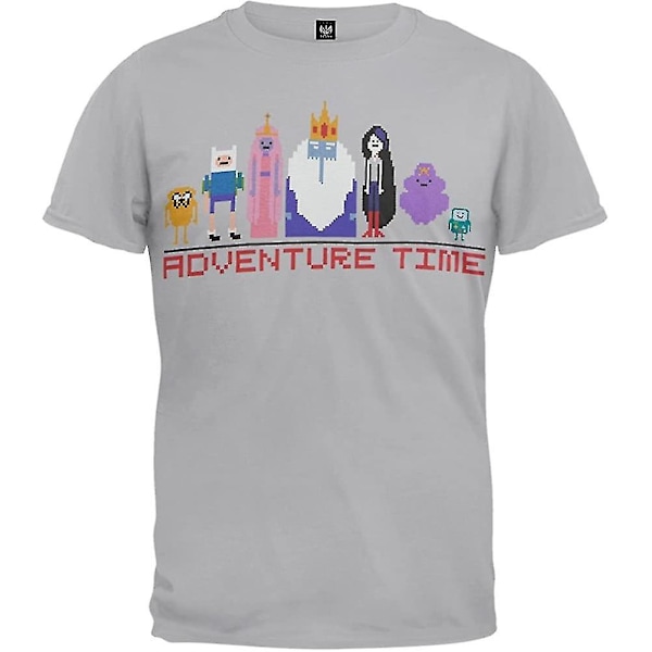Adventure Time - Pixel Group T-shirt - Large Grå M