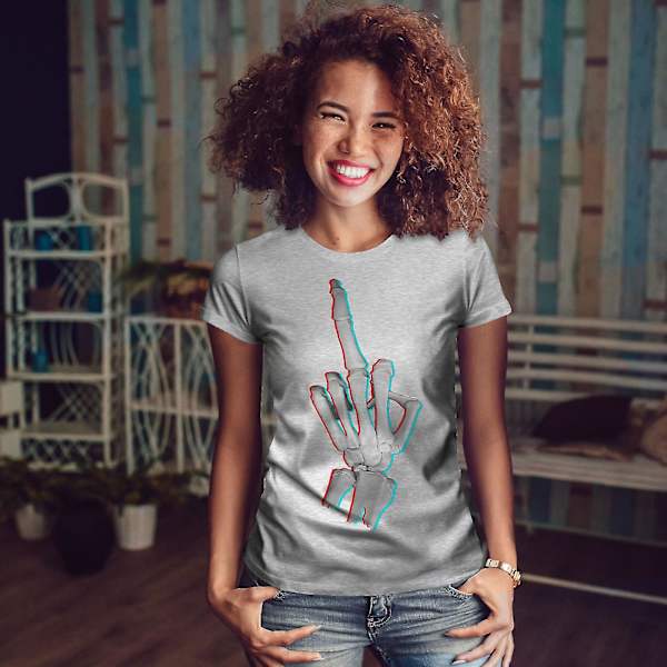 Långfingerhand T-shirt för kvinnor M
