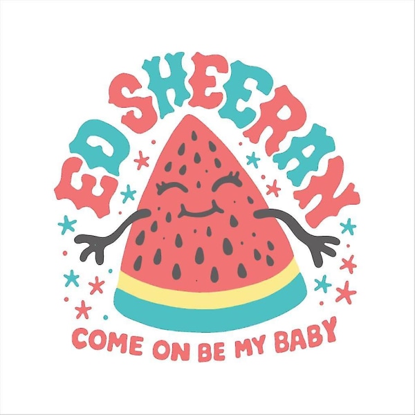 Ed Sheeran är lika med Watermelon Come On Be My Baby Damväst XL