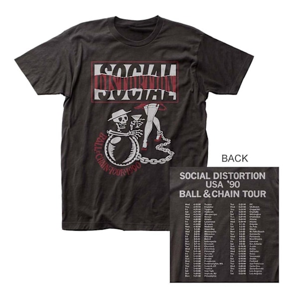 Social distorsion Tee Social distorsion boll & kedja T-shirt S