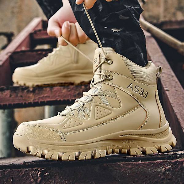 Herr Military Boot Combat Herr Boots Tacticalhane Shoes Work Safety Shoes Yj703 Khaki 44