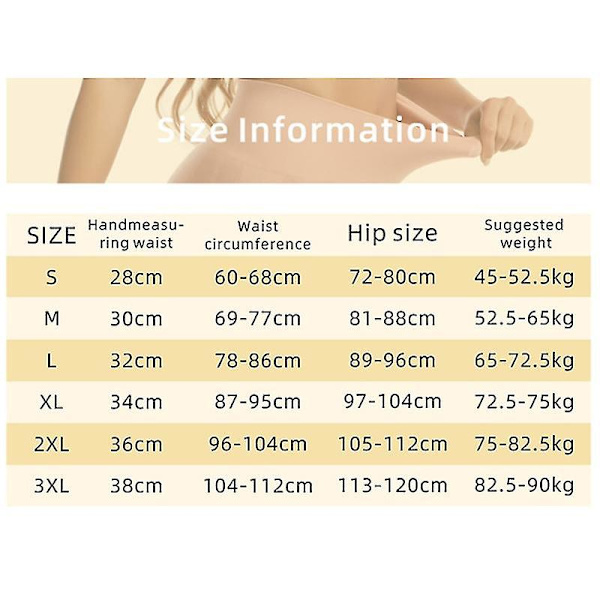 Kvinnors Butt Lifter Shapewear Hip Pads Enhancer Trosor Shaper Boyshort BEIGE M