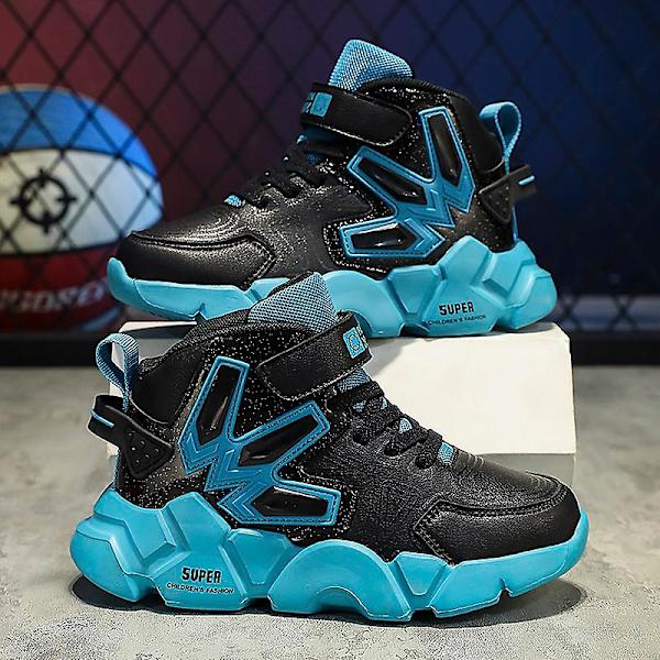 Pojkar Flickor Sneakers Andas löparskor Mode Sportskor för barn 2L826 BlackBlue 31