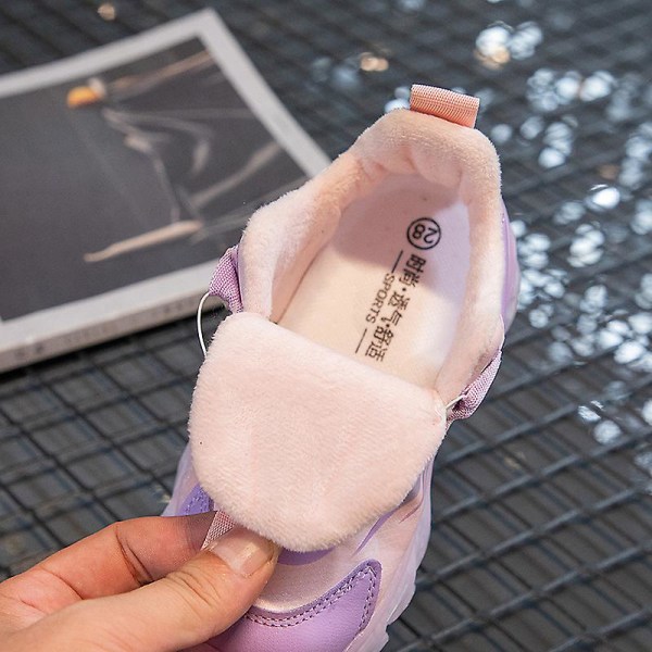 Barn Pojkar Flickor Sneakers Löparskor som andas Mode Sportskor 2Ks999 Pink 28