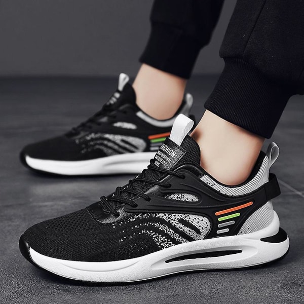 Herrsneakers Andas Flyknit Löparskor Sportskor 2Dx2226 BlackWhite 44