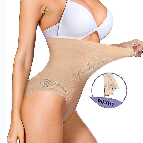 Hög midja Body Shapewear Bodysuit Strings waist trainer Slimming Slida Kvinna Platt mage Reduktiv gördel Formande Underkläder,beige 3XL 4XL