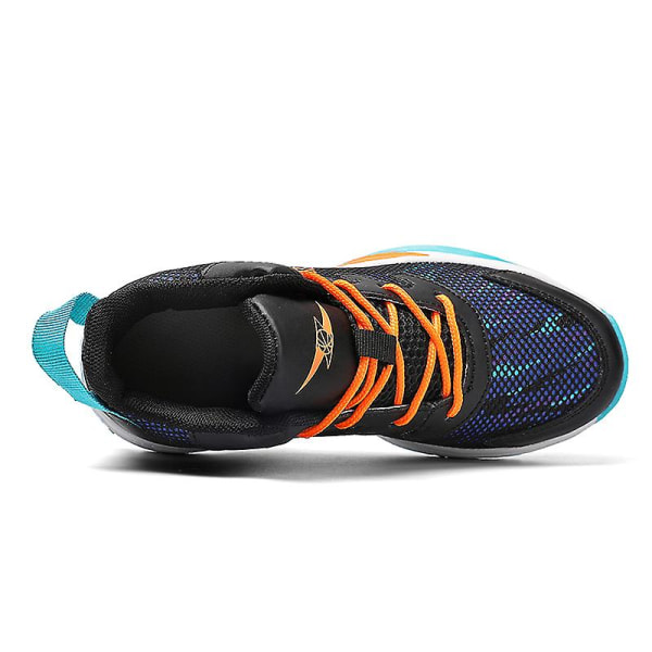 Barn Pojkar Flickor Sneakers Löparskor som andas Mode Sportskor 3A8802 BlackGreen 33