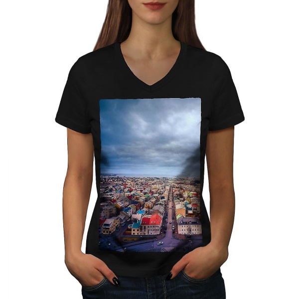 Foto från Sky Art City T-shirt för kvinnor XL