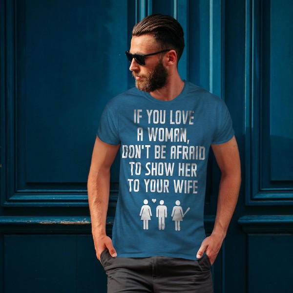 Love Woman Wife Män Royal Bluet-shirt | Wellcoda S