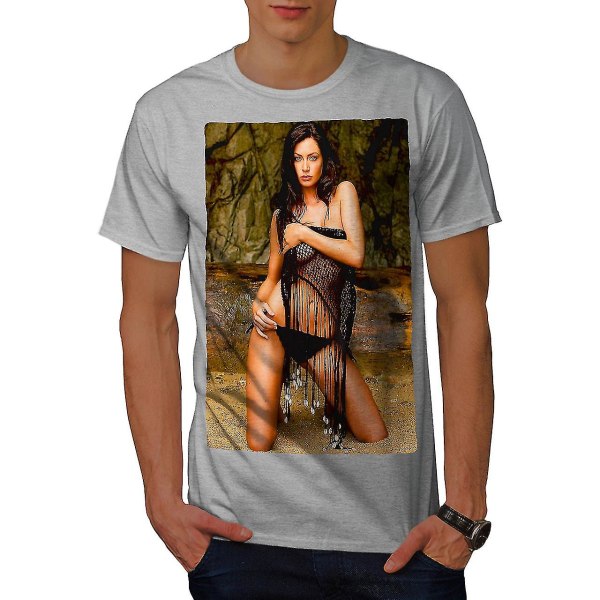 Modell Hot Bikini Sexig män T-shirt 3XL