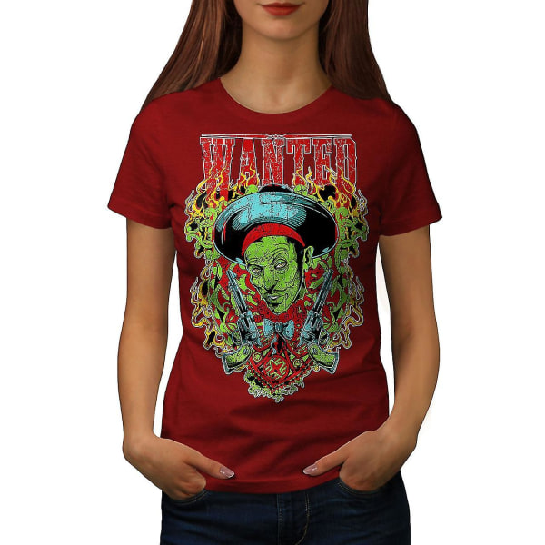 Sombrero Zombie Kvinnor Röd T-shirt L