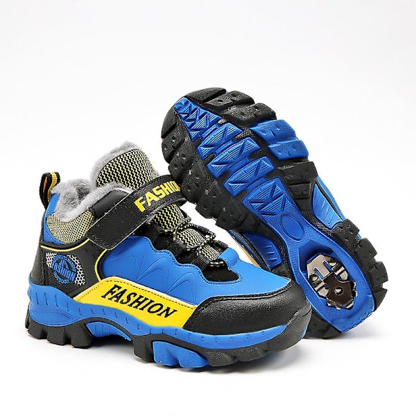 Barnsneakers Andas löparskor Mode Sportskor Vinter bomullsskor 878 Blue 30