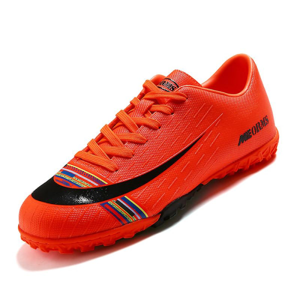 Fotbollsskor för män Halkfria fotbollsskor för män, Gräs Fotbollssneakers M9065 Orange 35