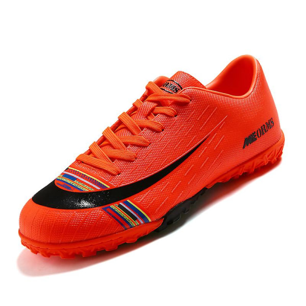 Fotbollsskor för män Halkfria fotbollsskor för män, Gräs Fotbollssneakers M9065 Orange 37