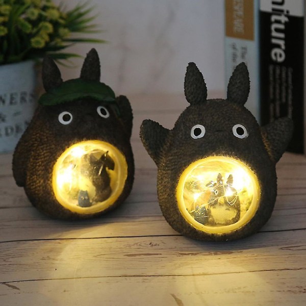 Miyazaki Hayao Totoro Star Night Light Sänglampa Liten nattlampa Resin Heminredning