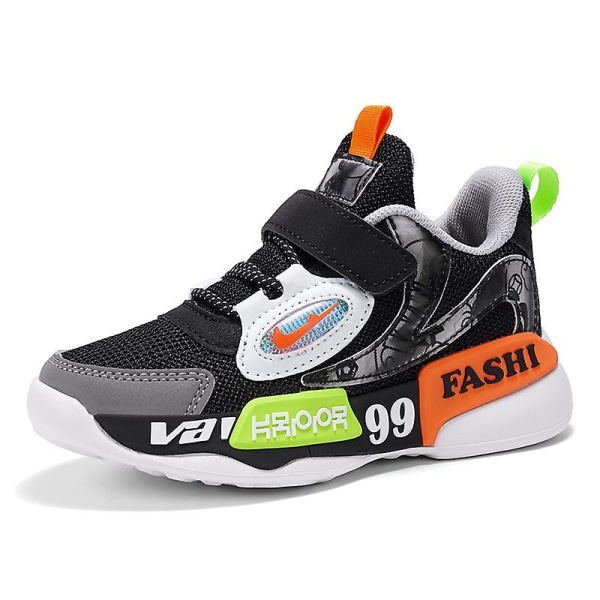 Sneakers för barn Andas löparskor Mode Sportskor L888 BlackWhite 31