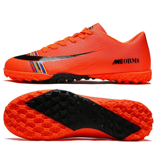 Fotbollsskor för män Halkfria fotbollsskor för män, Gräs Fotbollssneakers M9065 Orange 39