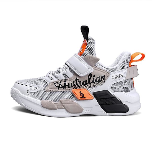 Sneakers för barn Halkfria lätta sportlöparskor Fr098 Gray 34