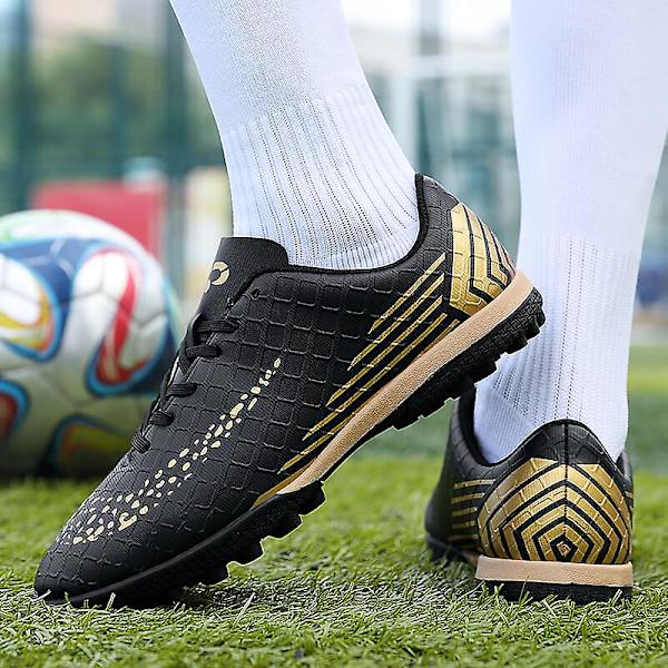 Fotbollsskor för män Halkfria fotbollsskor för herr Gräs Fotbollssneakers 3C26036 Black 40