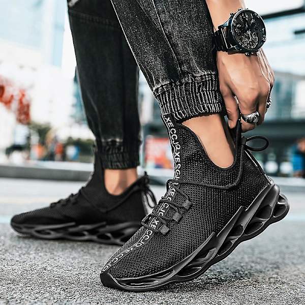 Herrsneakers löptennisskor Lättviktsventilerande Sport Athletic 3Cc113 Black 39