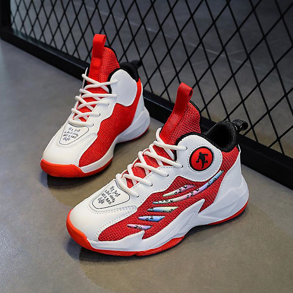 Barn Pojkar Flickor Sneakers Andas löparskor Mode Sportskor 3As800 Red 34