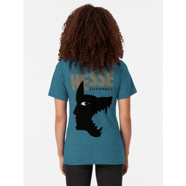 Hermann Hesse Tri-blend T-shirt Steele Blue M_Back