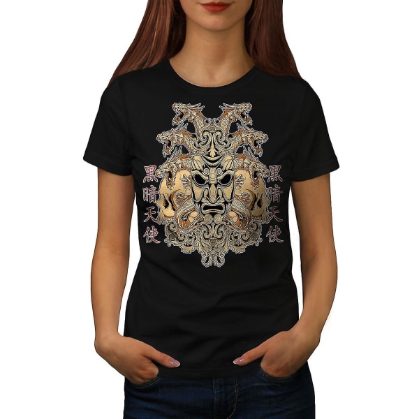 Devil Dragon Asia Women Blackt-shirt | Wellcoda M