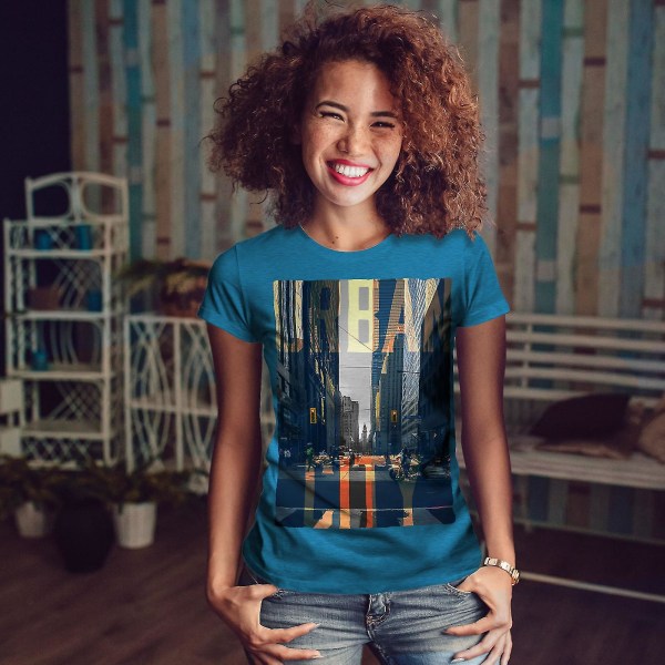 Urban City Usa Mode Dam Royal Bluet-shirt 3XL