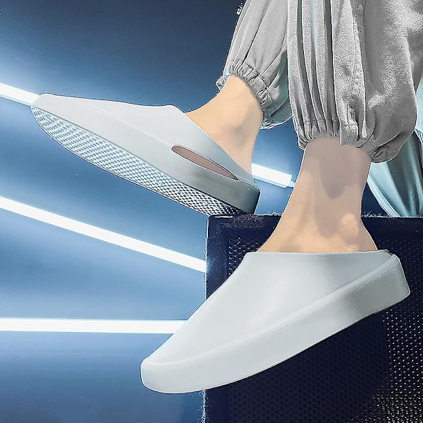 Män Kvinnor Strandtofflor Mode Sandaler Utomhus Halkfria inomhusskor YJ92112 WhiteGray 41-42