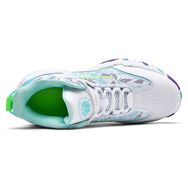 Basketskor för män Aldult Bekväma Sneakers Utomhussportskor 3B056 WhiteGreen 40