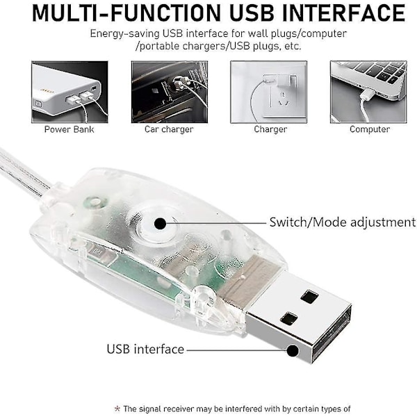 10m 100led Flerfärgade String Lights Inuti. Heilwiy 16 färger 4 lägen utomhus USB