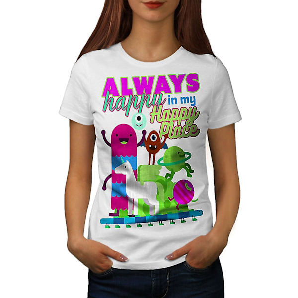 Alltid glada söta kvinnor T-shirt XL
