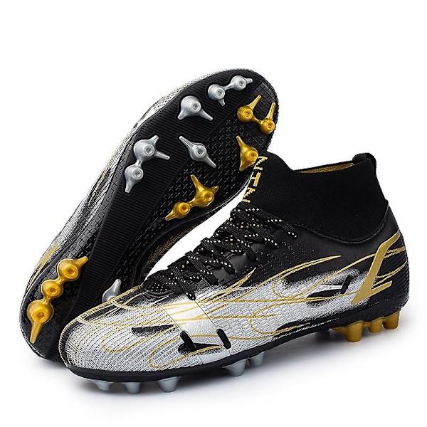 Fotbollsskor dam Spikes Fotbollsskor för ungdomar Stövlar Atletisk Sneaker 3C758G Black 38