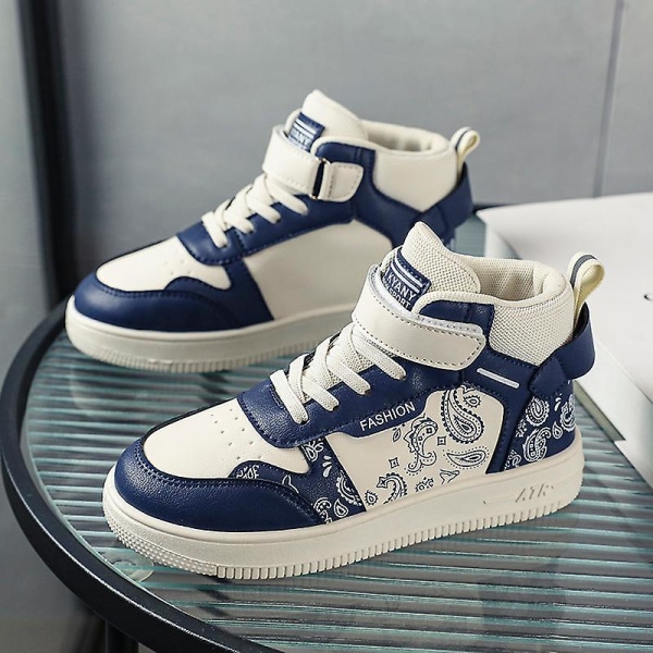 Barn Sneakers Andas Pojkar Flickor Skateboard Skor Löparskor 2La310 Blue 31