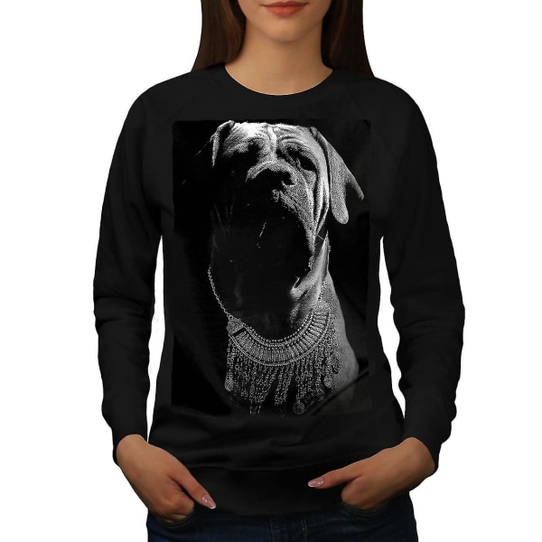 Boxer Dog Face Art Women Blacksweatshirt 3XL