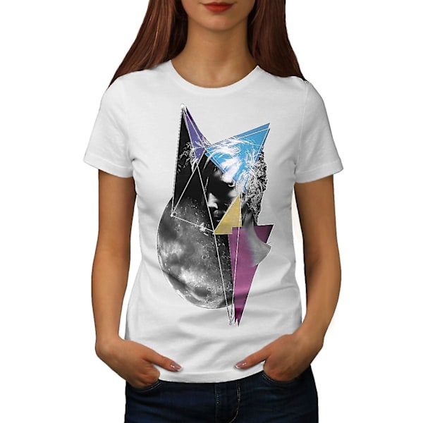 Cosmic Moon Space T-shirt för kvinnor L