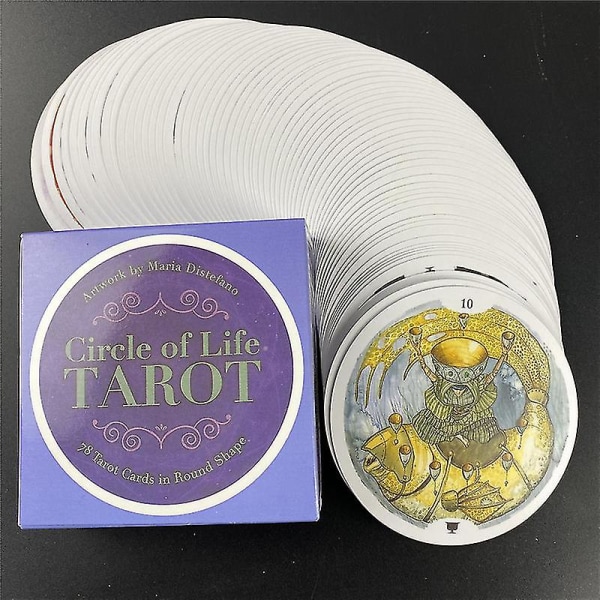 Ny stil Circle Of Life Tarotkort Pdf Guidning Deck Divination Underhållning Party Brädspel Stöder grossist 78st78st Tt96